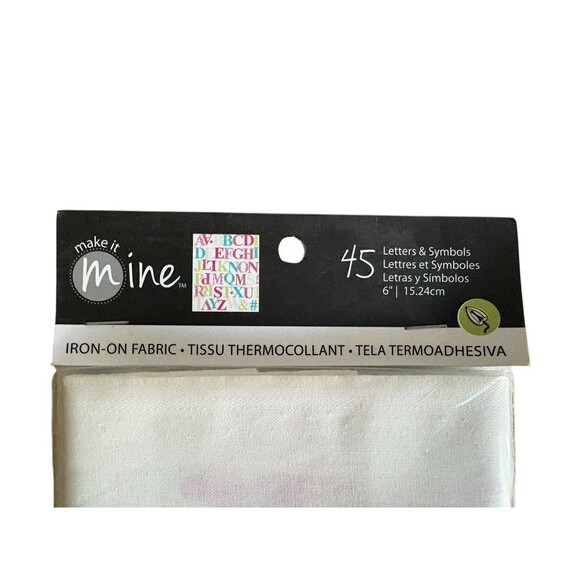 Make It Mine Iron On Fabric 45 Letters & Symbols 6" Alpha Upper Panel Sweet New! - Picture 5 of 9
